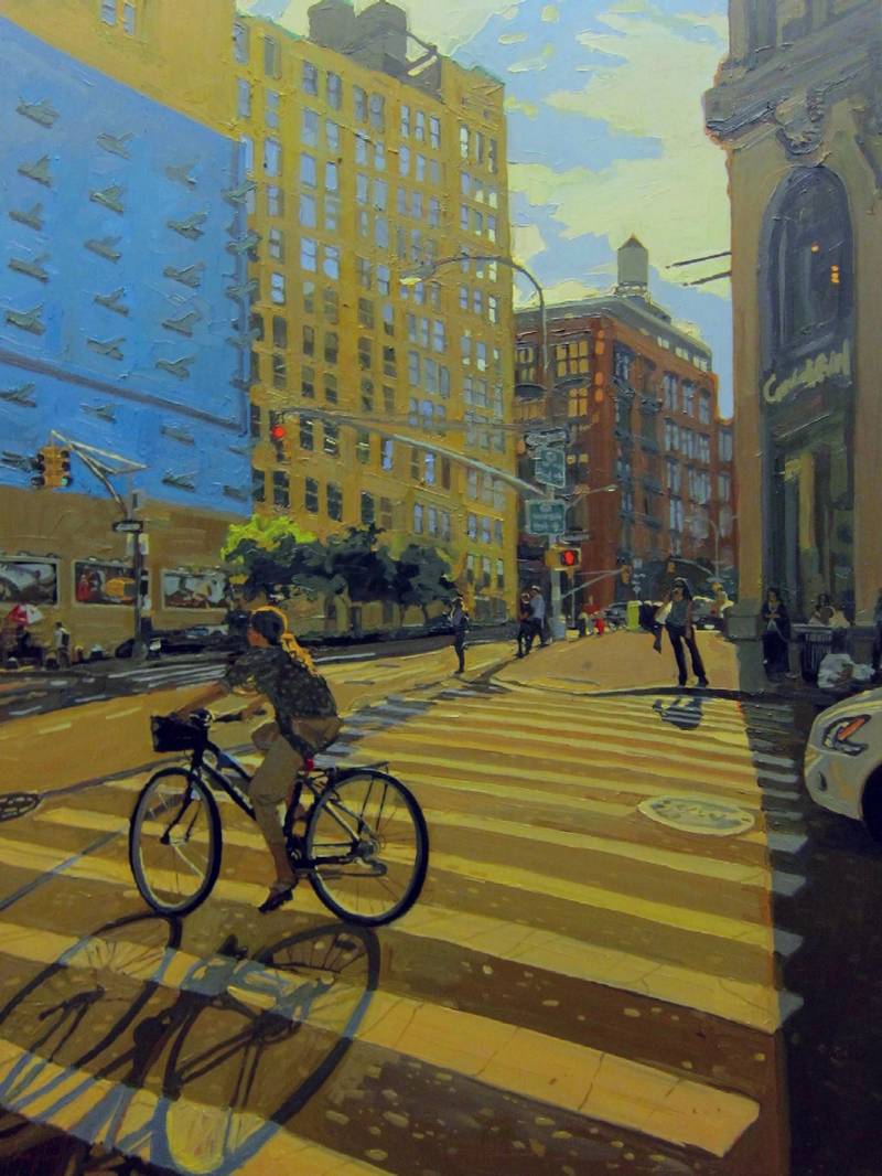 SONYA SKLAROFF - Bicycle Crossing - 121 x 91 cm